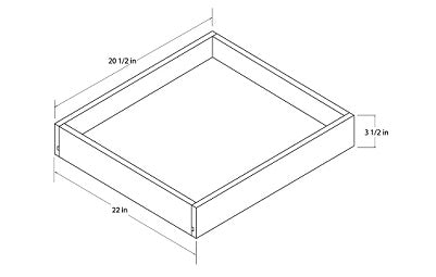 Soft Close Roll Out Trays for 24″W Base Cabinet