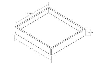 Soft Close Roll Out Trays for 27″W Base Cabinet