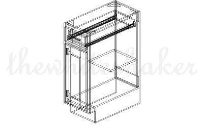 B12 - 12" Wide Single Door & Drawer Base Cabinet