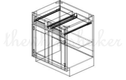 B30 - 30" Wide Double Door & Double Drawer Base Cabinet