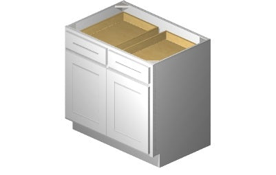 B36 - 36" Wide Double Door & Double Drawer Base Cabinet