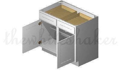 B39 - 39" Wide Double Door & Double Drawer Base Cabinet