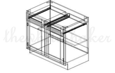 B39 - 39" Wide Double Door & Double Drawer Base Cabinet