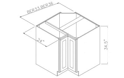 BER36 - 36" Wide Base Easy Reach Cabinet