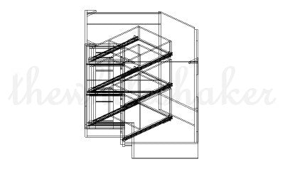 CDB36 - 36" Wide Corner Drawer Base Cabinet