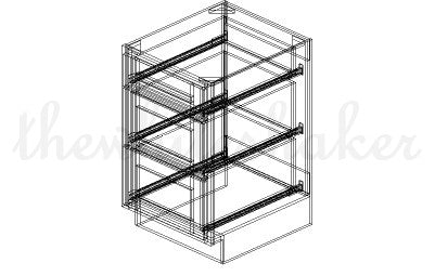 DB21 - 21" Wide Drawer Base Cabinet