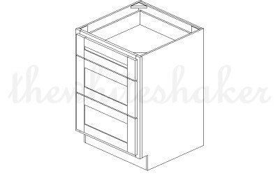 DB24 - 24" Wide Drawer Base Cabinet