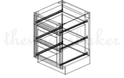 DB24 - 24" Wide Drawer Base Cabinet