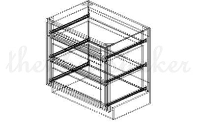 DB36 - 36" Wide Drawer Base Cabinet