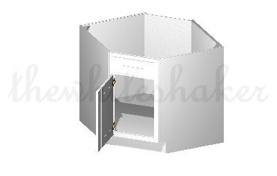 42-Inch Diagonal Corner Kitchen Sink Base Cabinet for Sale