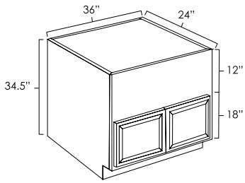 FSB36 - 36" Wide Farm Sink Base Cabinet