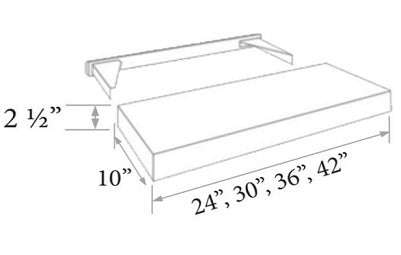 FFS30 - 30" Wide Finished Floating Shelf