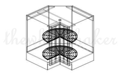 LS3312 - 33" Wide Lazy Susan Corner Base Cabinet