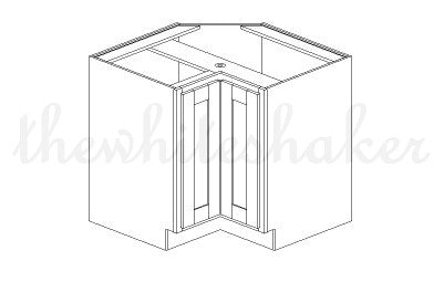 LS3612 - 36" Wide Lazy Susan Corner Base Cabinet