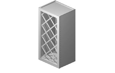 LWR3015 - 30" Wide 15" High, Lattice Wine Rack Wall Cabinet