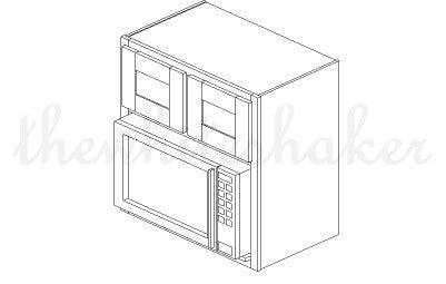 MW3030 - 30" Wide 30" High, Microwave Wall Cabinet