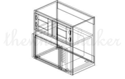 MW3030 - 30" Wide 30" High, Microwave Wall Cabinet