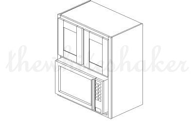 MW3036 - 30" Wide 36" High, Microwave Wall Cabinet