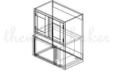 MW3036 - 30" Wide 36" High, Microwave Wall Cabinet