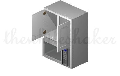 MW3042 - 30" Wide 42" High, Microwave Wall Cabinet