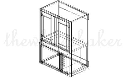 MW3042 - 30" Wide 42" High, Microwave Wall Cabinet