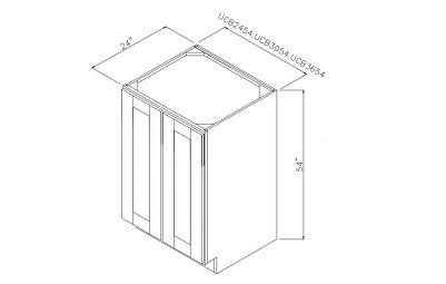 UCB2454 - 24" Wide, 54" High Utility/Pantry Base Cabinet