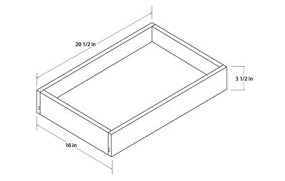 ROT18 - Universal Roll Out Tray for 18" Wide Base/Utility Cabinet