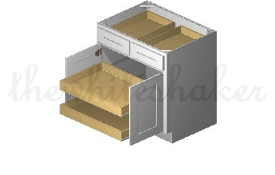 ROT33 - Universal Roll Out Tray for 33" Wide Base Cabinet