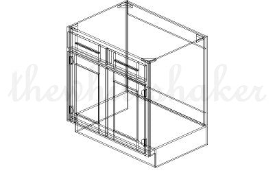 SB33 - 33" Wide Sink Base Cabinet