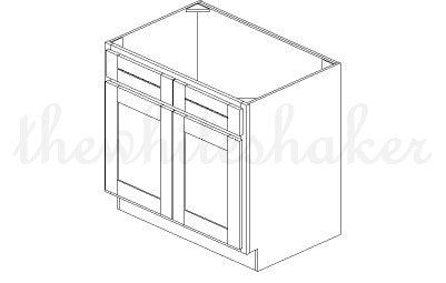 SB36 - 36" Wide Sink Base Cabinet