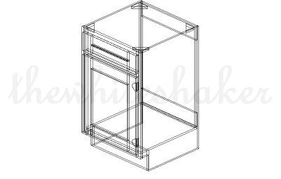 V2121 - 21" Wide Vanity Base Cabinet