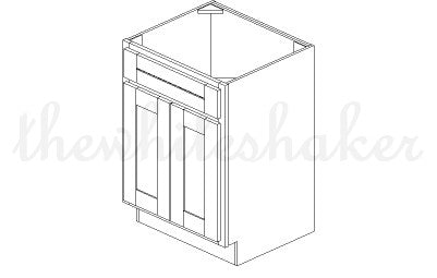 V2421 - 24" Wide Vanity Base Cabinet