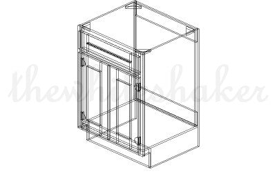 V2421 - 24" Wide Vanity Base Cabinet