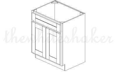 V2721 - 27" Wide Vanity Base Cabinet