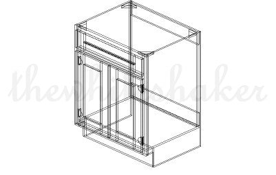 V2721 - 27" Wide Vanity Base Cabinet