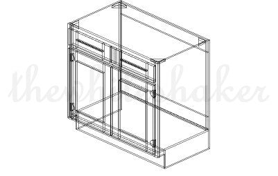 V3621 - 36" Wide Vanity Base Cabinet