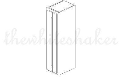 W0936 - 9" Wide 36" High, Single Door Wall Cabinet