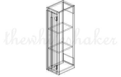 W0936 - 9" Wide 36" High, Single Door Wall Cabinet