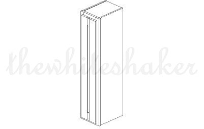 W0942 - 9" Wide 42" High, Single Door Wall Cabinet