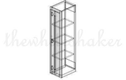 W0942 - 9" Wide 42" High, Single Door Wall Cabinet