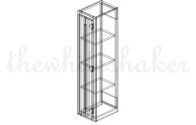 W0942 - 9" Wide 42" High, Single Door Wall Cabinet