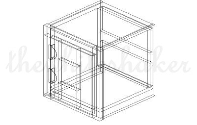 W1212PG - 12" Wide 12" High, Single Door Plain Glass Decorative Wall Cabinet