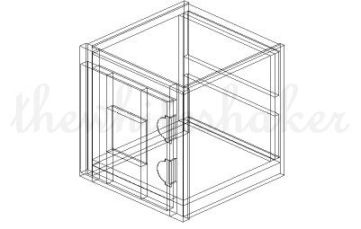 W1212PG - 12" Wide 12" High, Single Door Plain Glass Decorative Wall Cabinet