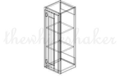 W1236 - 12" Wide 36" High, Single Door Wall Cabinet