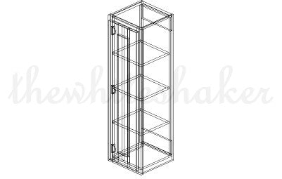 W1242 - 12" Wide 42" High, Single Door Wall Cabinet