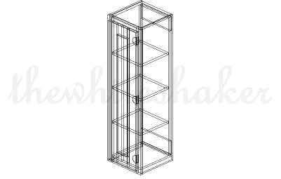 W1242 - 12" Wide 42" High, Single Door Wall Cabinet