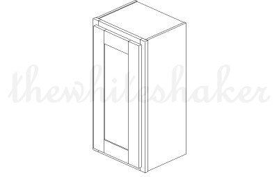 W1530 - 15" Wide 30" High, Single Door Wall Cabinet