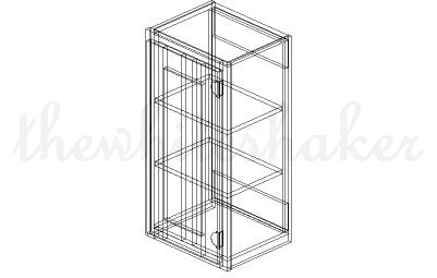 W1530 - 15" Wide 30" High, Single Door Wall Cabinet