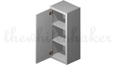 W1536 - 15" Wide 36" High, Single Door Wall Cabinet