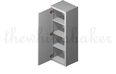 W1542 - 15" Wide 42" High, Single Door Wall Cabinet